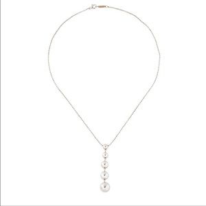 Vintage Tiffany & Co. Beaded Drop Pendant Sterling Silver Necklace